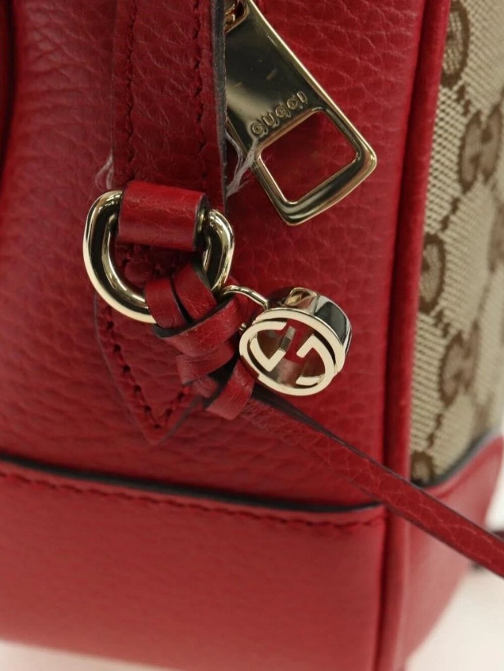 GUCCI GG Canvas Shoulder Bag Beige Gold 449413 Auth - Picture 9 of 13